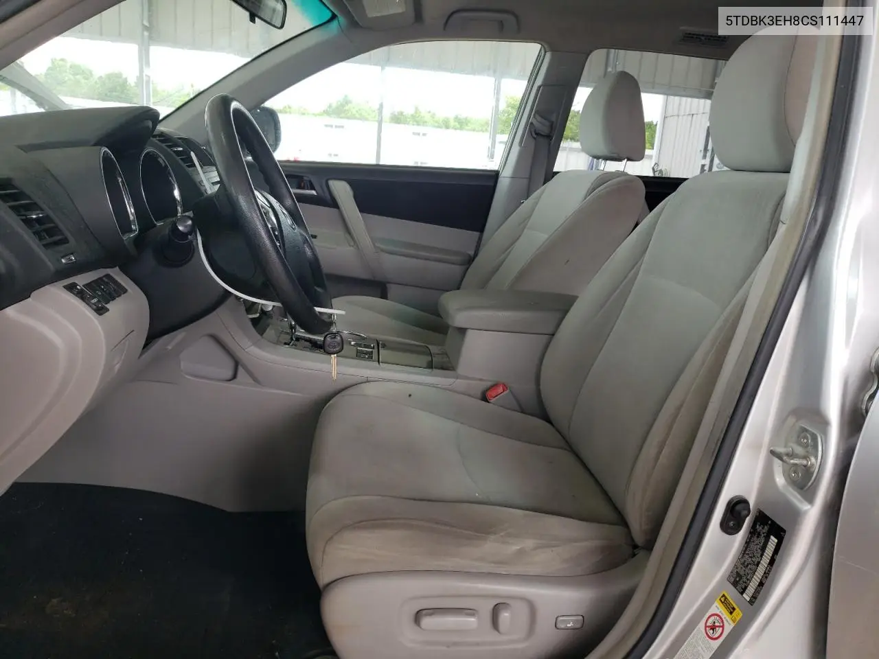 2012 Toyota Highlander Base VIN: 5TDBK3EH8CS111447 Lot: 62584095