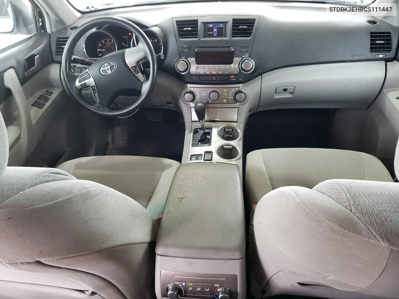 2012 Toyota Highlander Base VIN: 5TDBK3EH8CS111447 Lot: 62584095