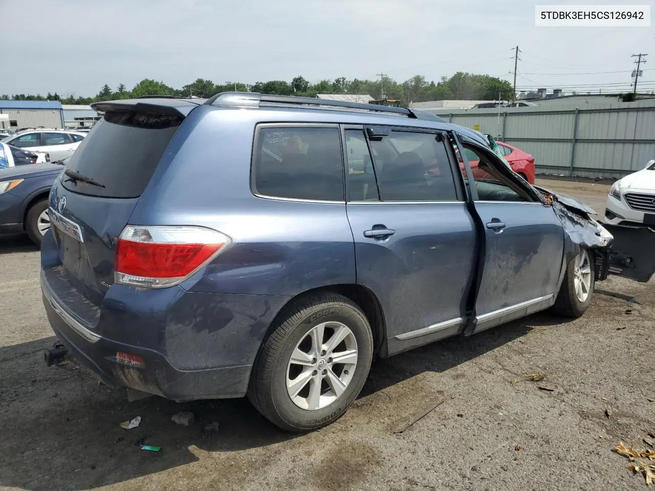 2012 Toyota Highlander Base VIN: 5TDBK3EH5CS126942 Lot: 62644585
