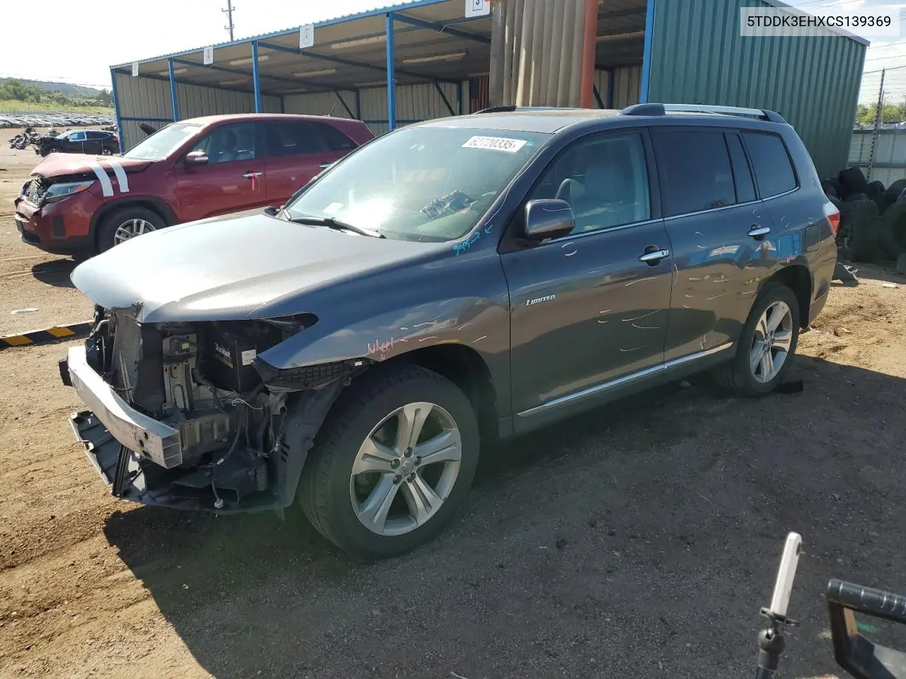 2012 Toyota Highlander Limited VIN: 5TDDK3EHXCS139369 Lot: 62720335