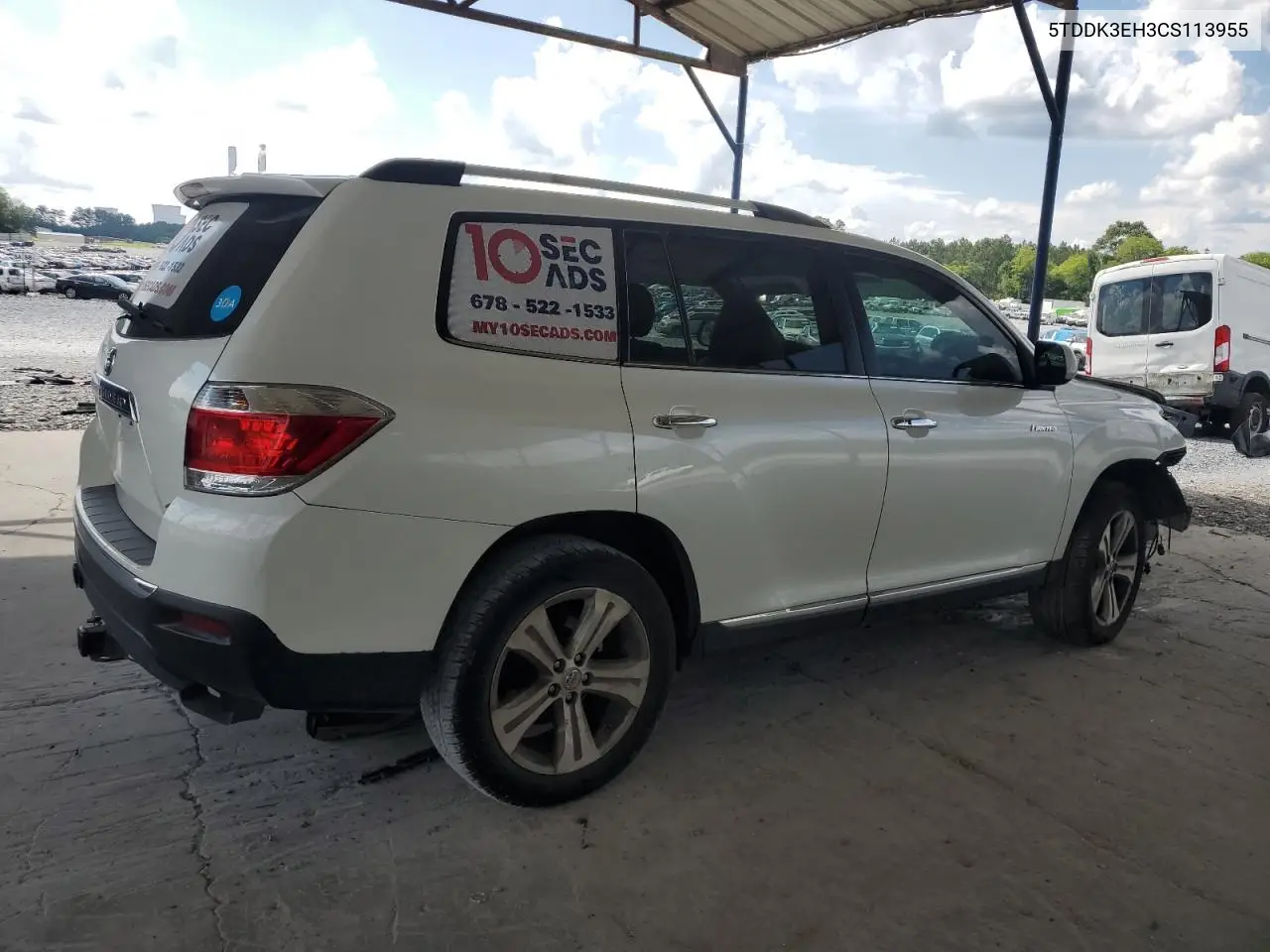 2012 Toyota Highlander Limited VIN: 5TDDK3EH3CS113955 Lot: 62759255