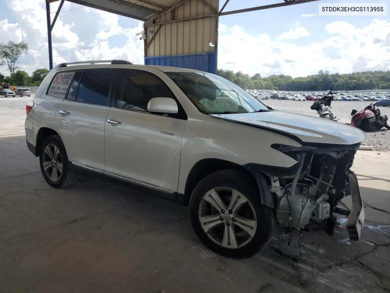 2012 Toyota Highlander Limited VIN: 5TDDK3EH3CS113955 Lot: 62759255