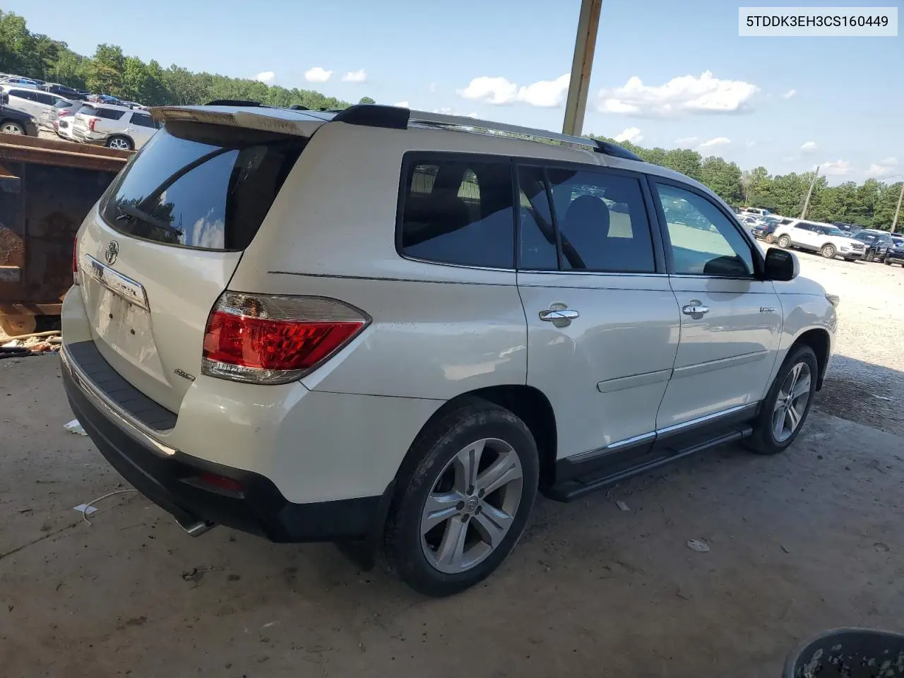 2012 Toyota Highlander Limited VIN: 5TDDK3EH3CS160449 Lot: 65241425