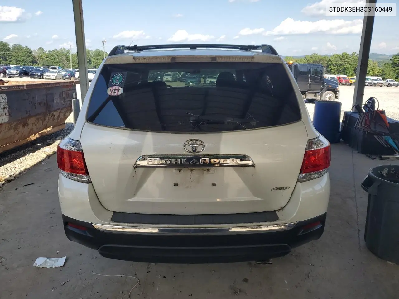 2012 Toyota Highlander Limited VIN: 5TDDK3EH3CS160449 Lot: 65241425