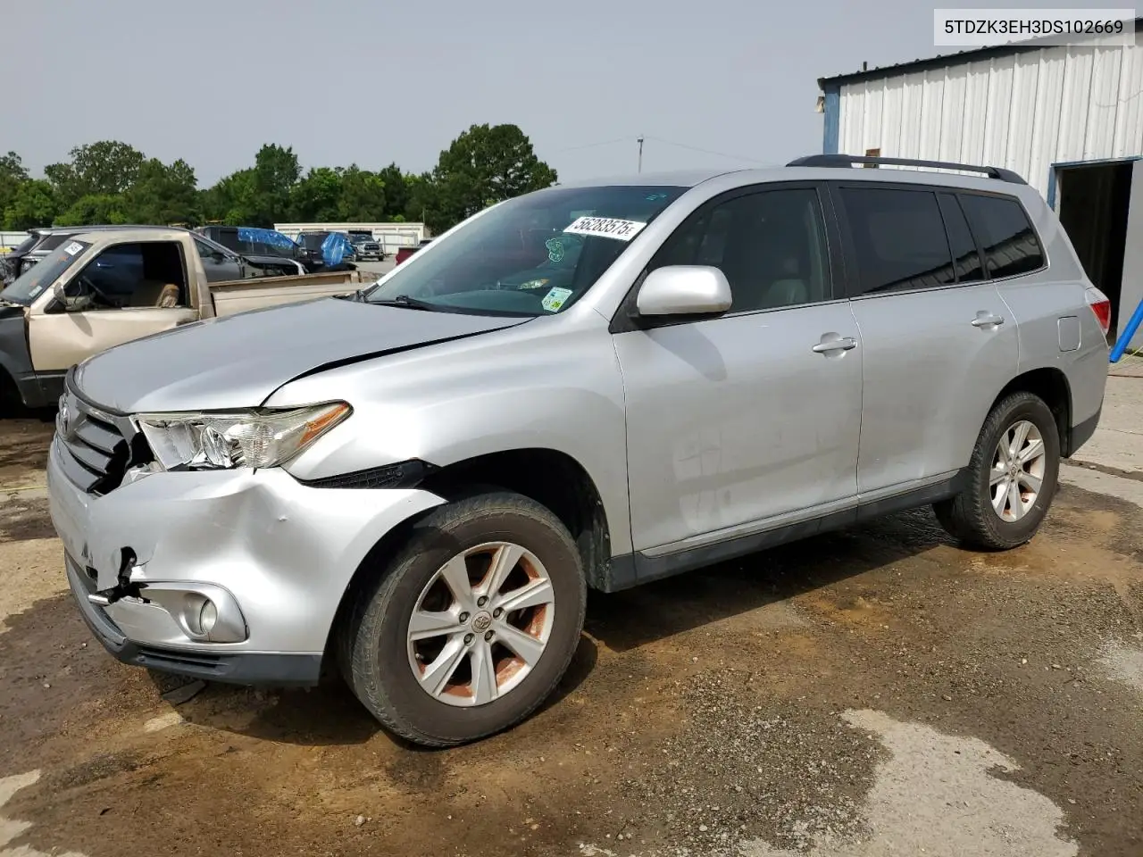 2013 Toyota Highlander Base VIN: 5TDZK3EH3DS102669 Lot: 56283575