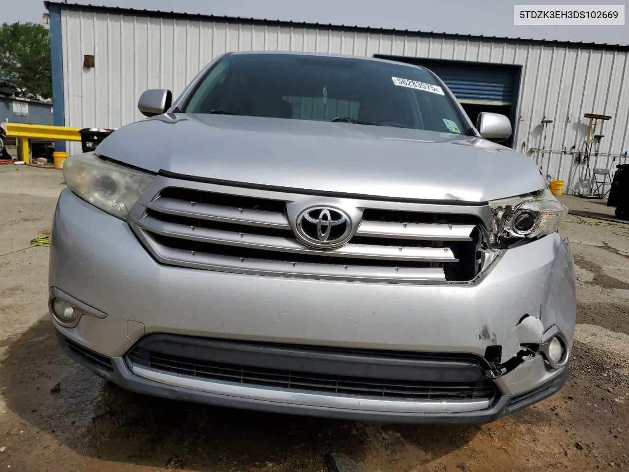 2013 Toyota Highlander Base VIN: 5TDZK3EH3DS102669 Lot: 56283575