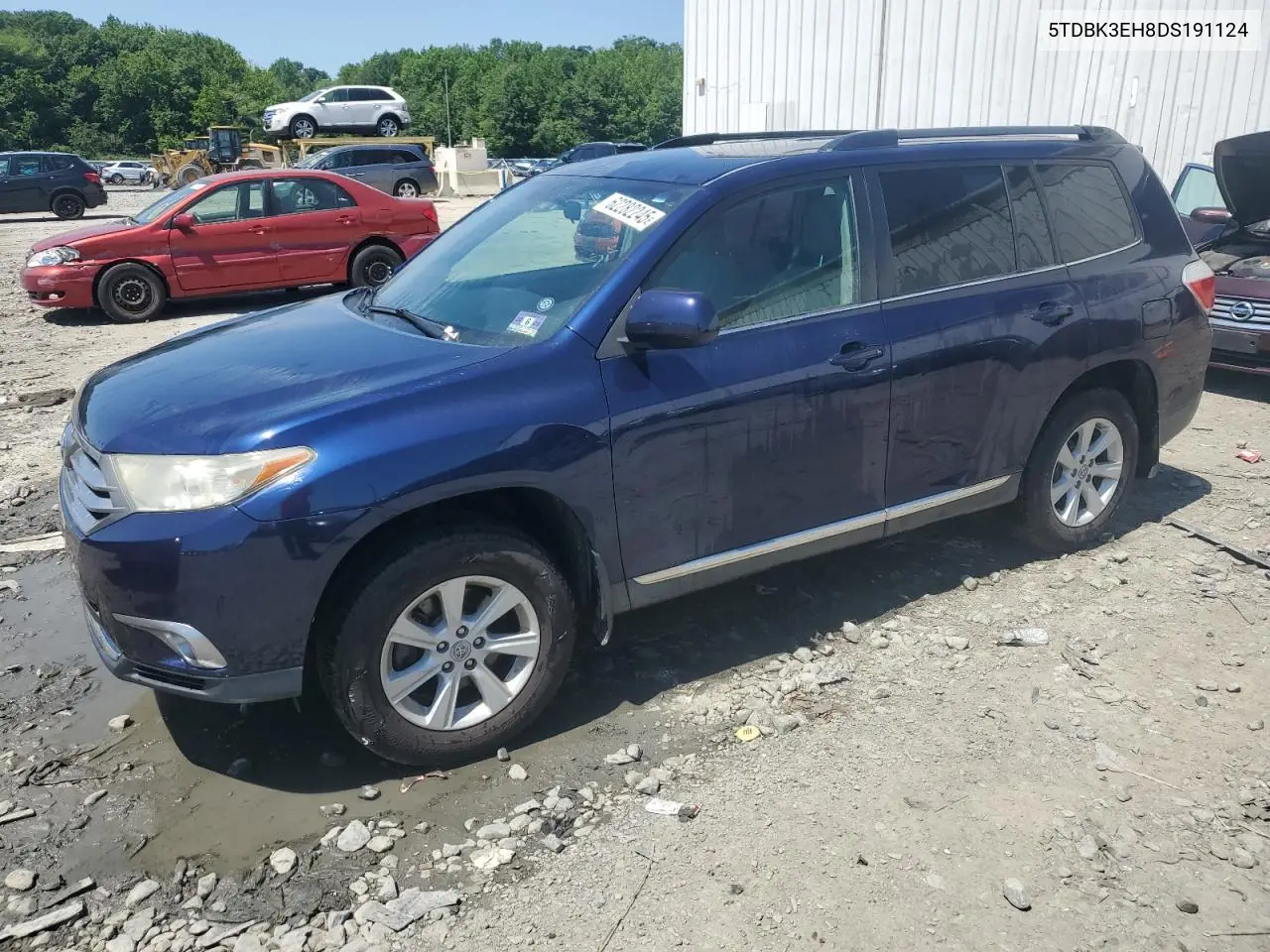 2013 Toyota Highlander Base VIN: 5TDBK3EH8DS191124 Lot: 62282245