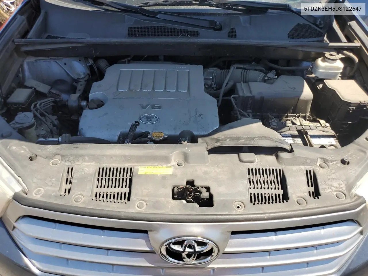 2013 Toyota Highlander Base VIN: 5TDZK3EH5DS122647 Lot: 62886325