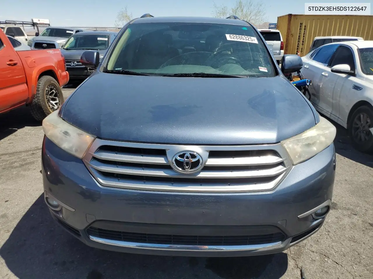 2013 Toyota Highlander Base VIN: 5TDZK3EH5DS122647 Lot: 62886325