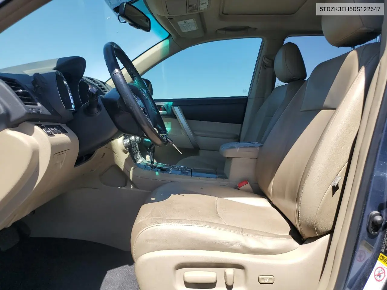 2013 Toyota Highlander Base VIN: 5TDZK3EH5DS122647 Lot: 62886325