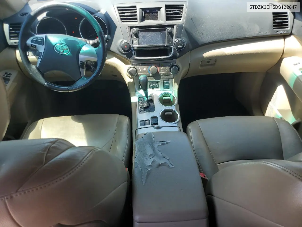 2013 Toyota Highlander Base VIN: 5TDZK3EH5DS122647 Lot: 62886325