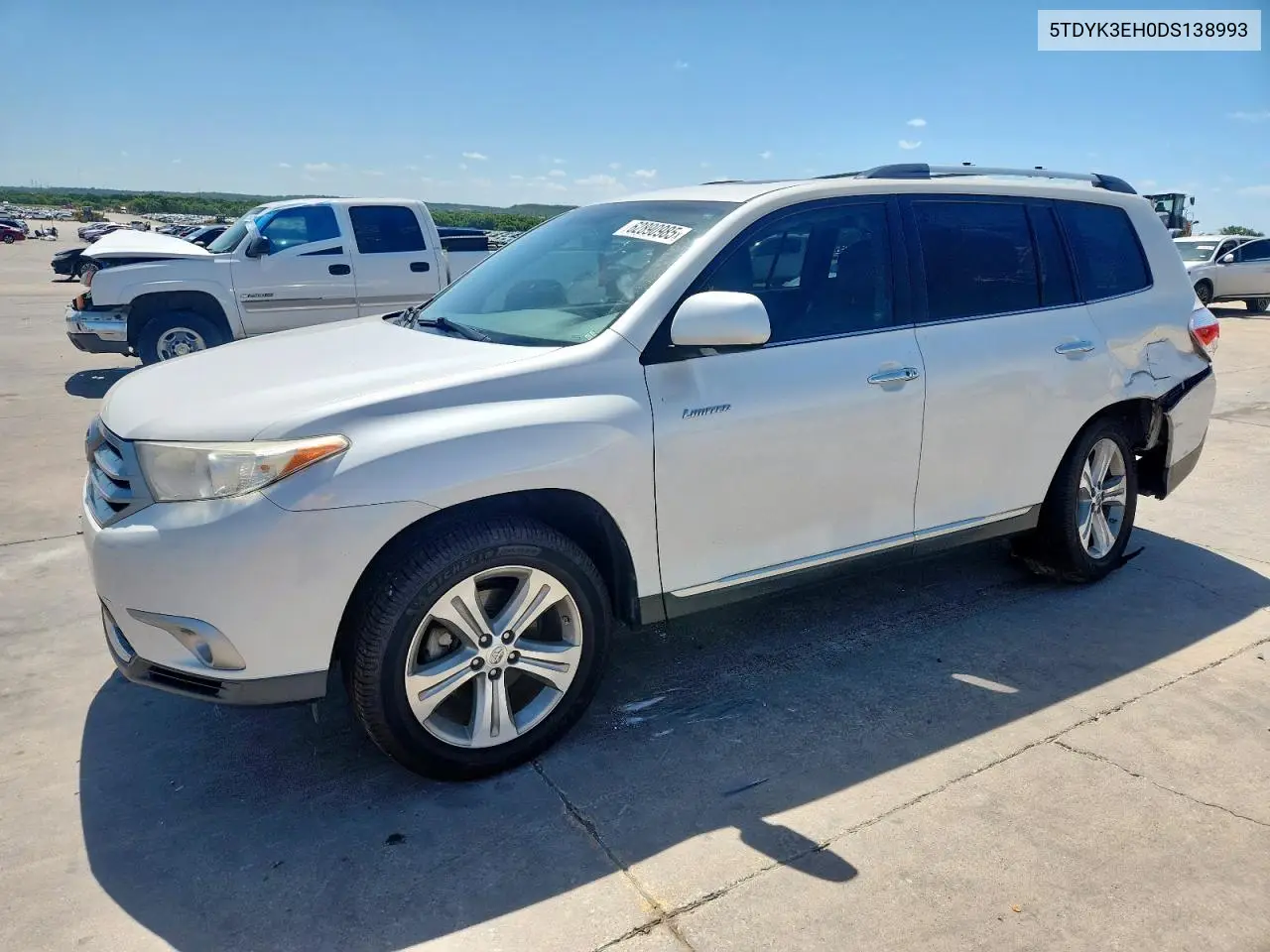 2013 Toyota Highlander Limited VIN: 5TDYK3EH0DS138993 Lot: 62890985