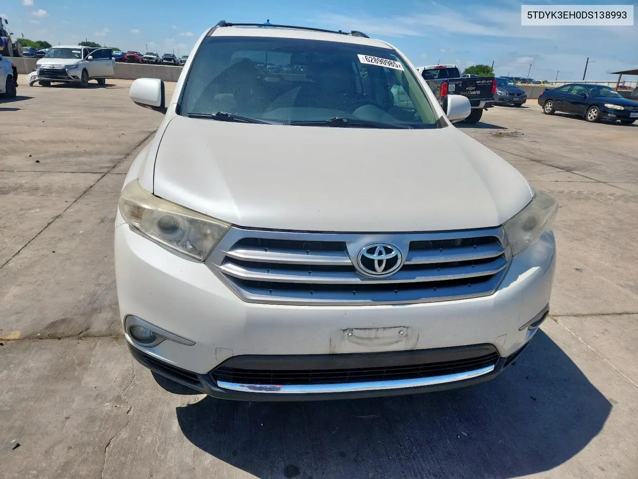 2013 Toyota Highlander Limited VIN: 5TDYK3EH0DS138993 Lot: 62890985