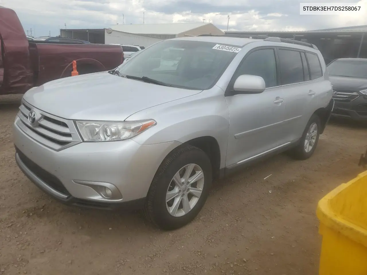 2013 Toyota Highlander Base VIN: 5TDBK3EH7DS258067 Lot: 63045825