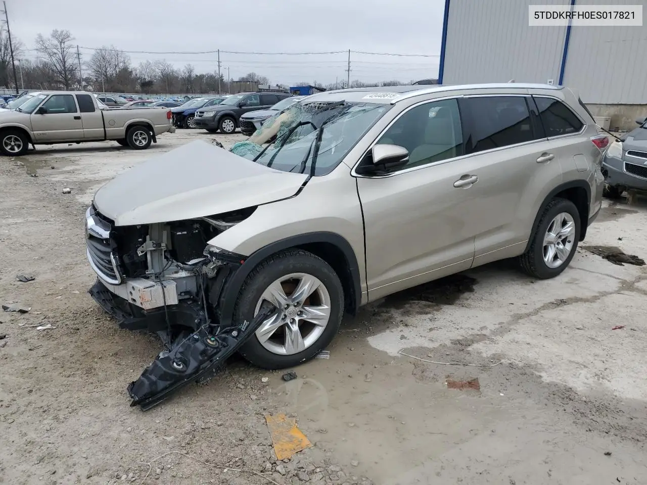 5tddkrfh0es017821 5TDDKRFH0ES017821 2014 Toyota Highlander Limited