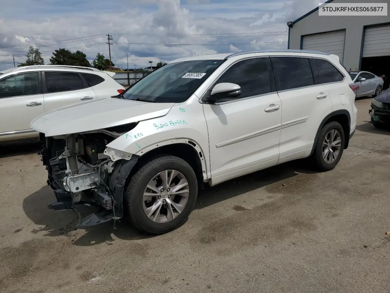 5tdjkrfhxes065877 5TDJKRFHXES065877 2014 Toyota Highlander Xle