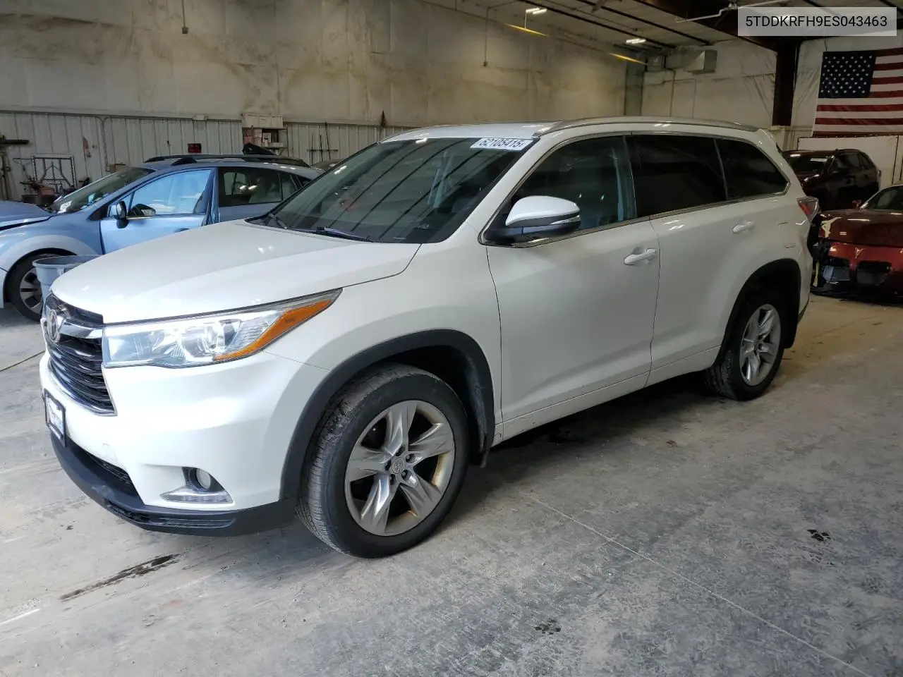 2014 Toyota Highlander Limited VIN: 5TDDKRFH9ES043463 Lot: 62105415