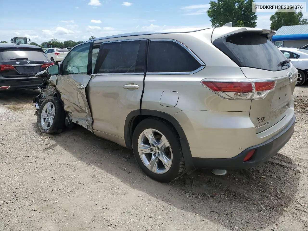 2014 Toyota Highlander Limited VIN: 5TDDKRFH3ES054376 Lot: 62547255
