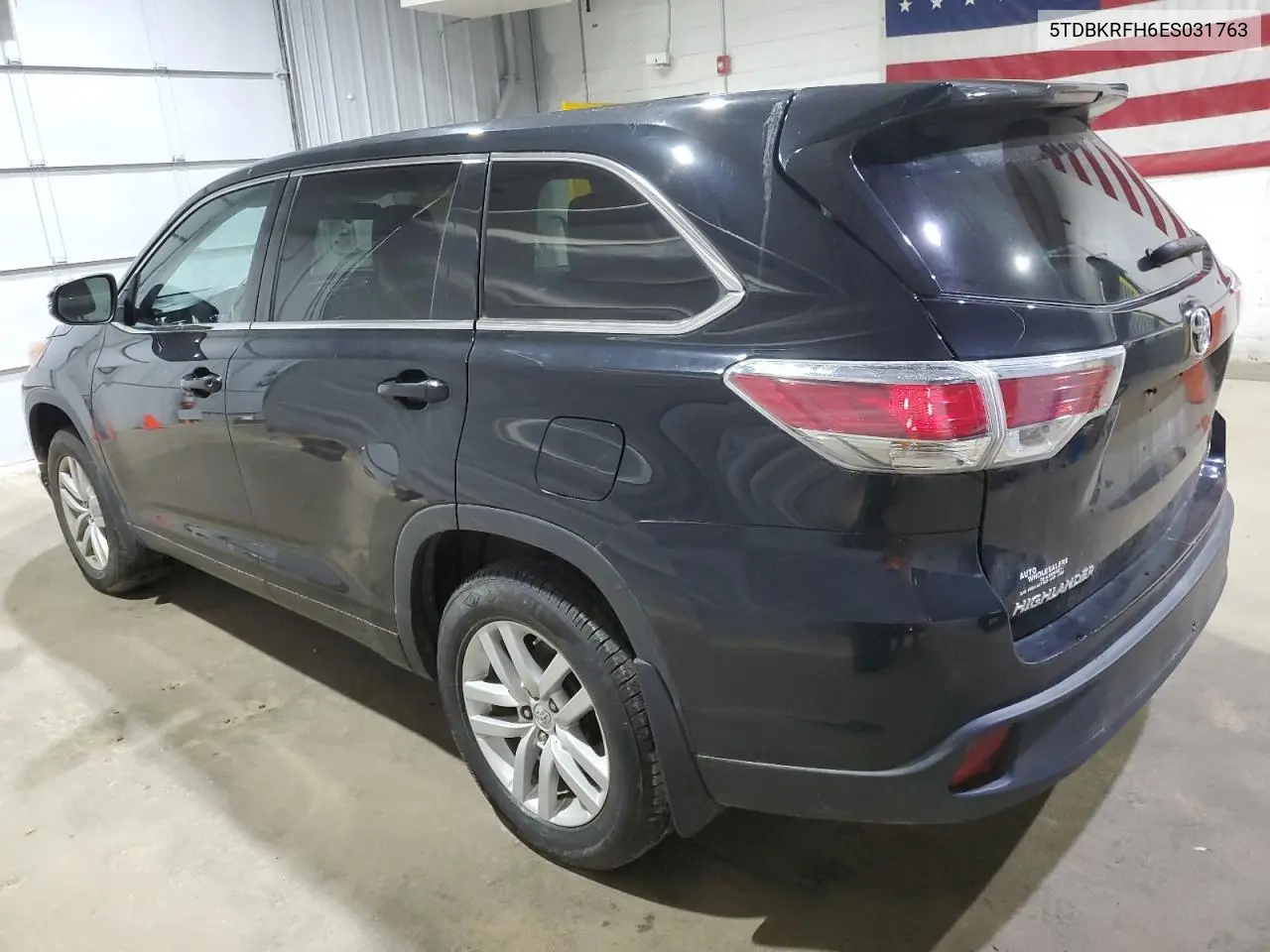 2014 Toyota Highlander Le VIN: 5TDBKRFH6ES031763 Lot: 62630305
