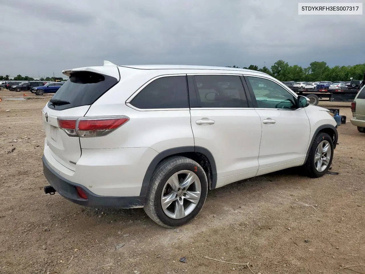 2014 Toyota Highlander Limited VIN: 5TDYKRFH3ES007317 Lot: 62665145