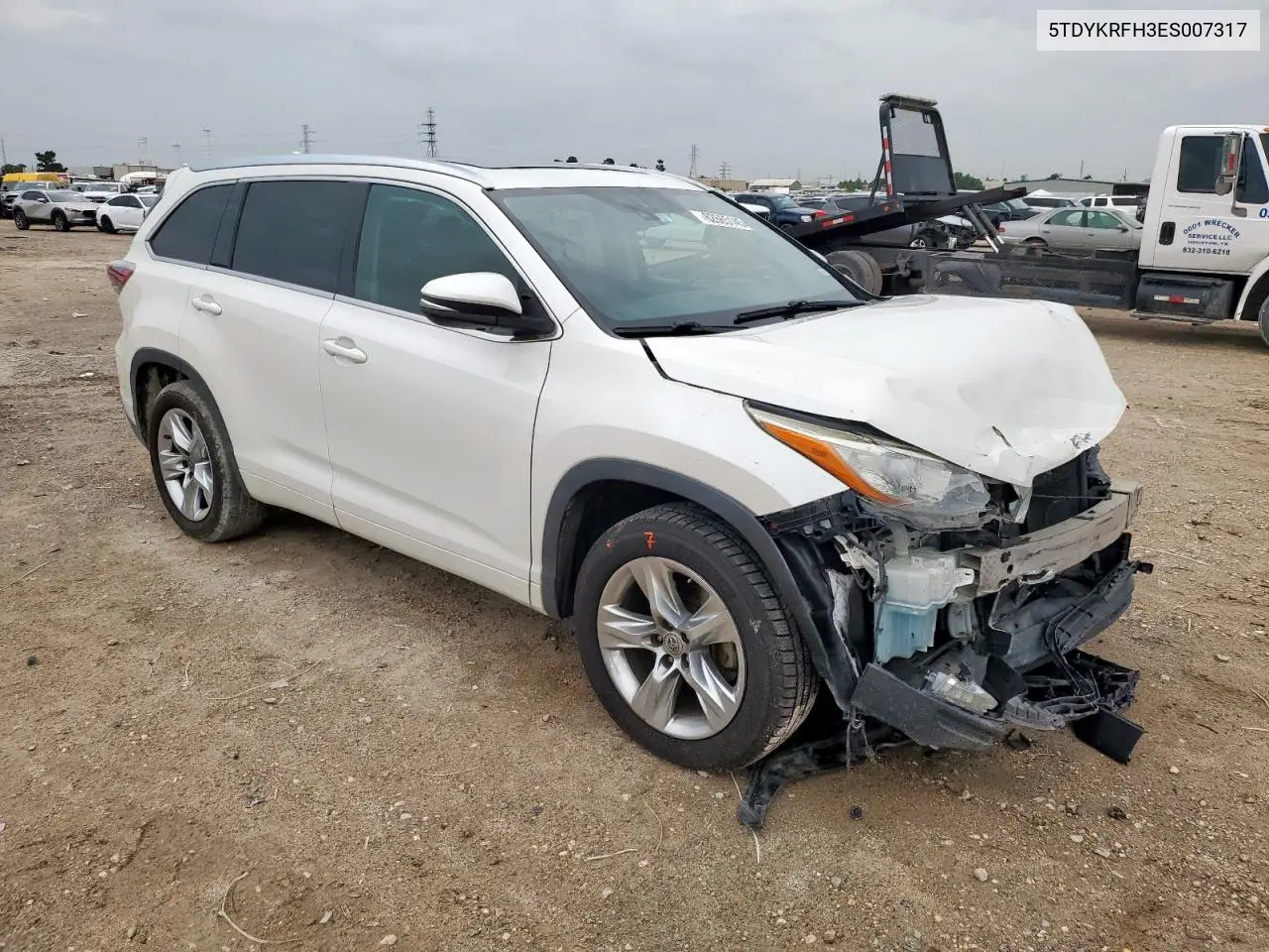 2014 Toyota Highlander Limited VIN: 5TDYKRFH3ES007317 Lot: 62665145