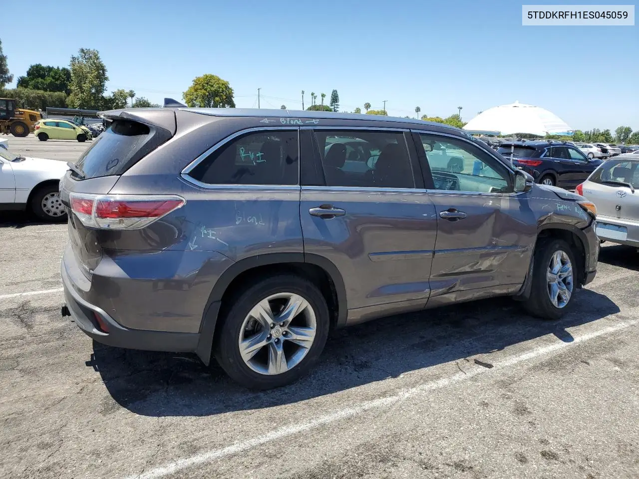 2014 Toyota Highlander Limited VIN: 5TDDKRFH1ES045059 Lot: 62792885