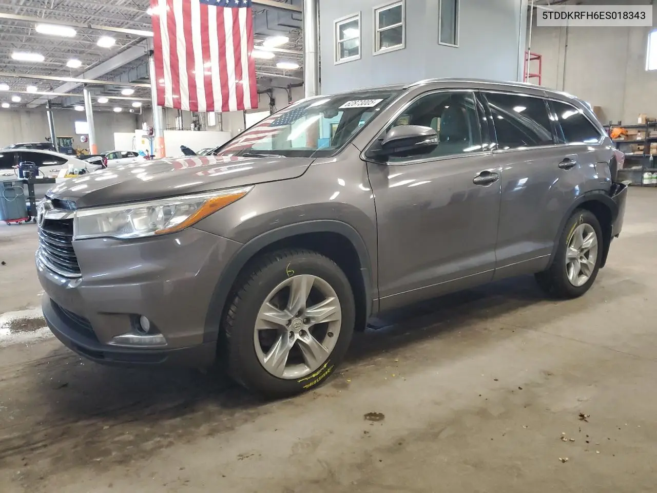 2014 Toyota Highlander Limited VIN: 5TDDKRFH6ES018343 Lot: 62873005