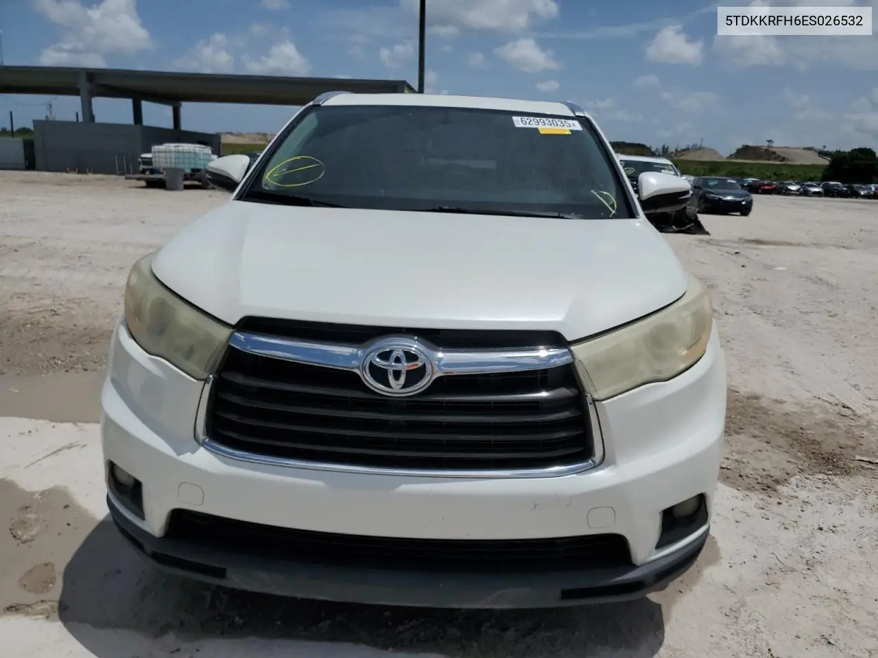 2014 Toyota Highlander Xle VIN: 5TDKKRFH6ES026532 Lot: 62993035
