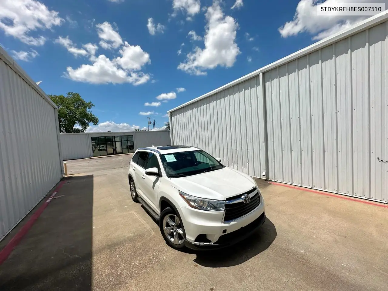2014 Toyota Highlander Limited VIN: 5TDYKRFH8ES007510 Lot: 63150215