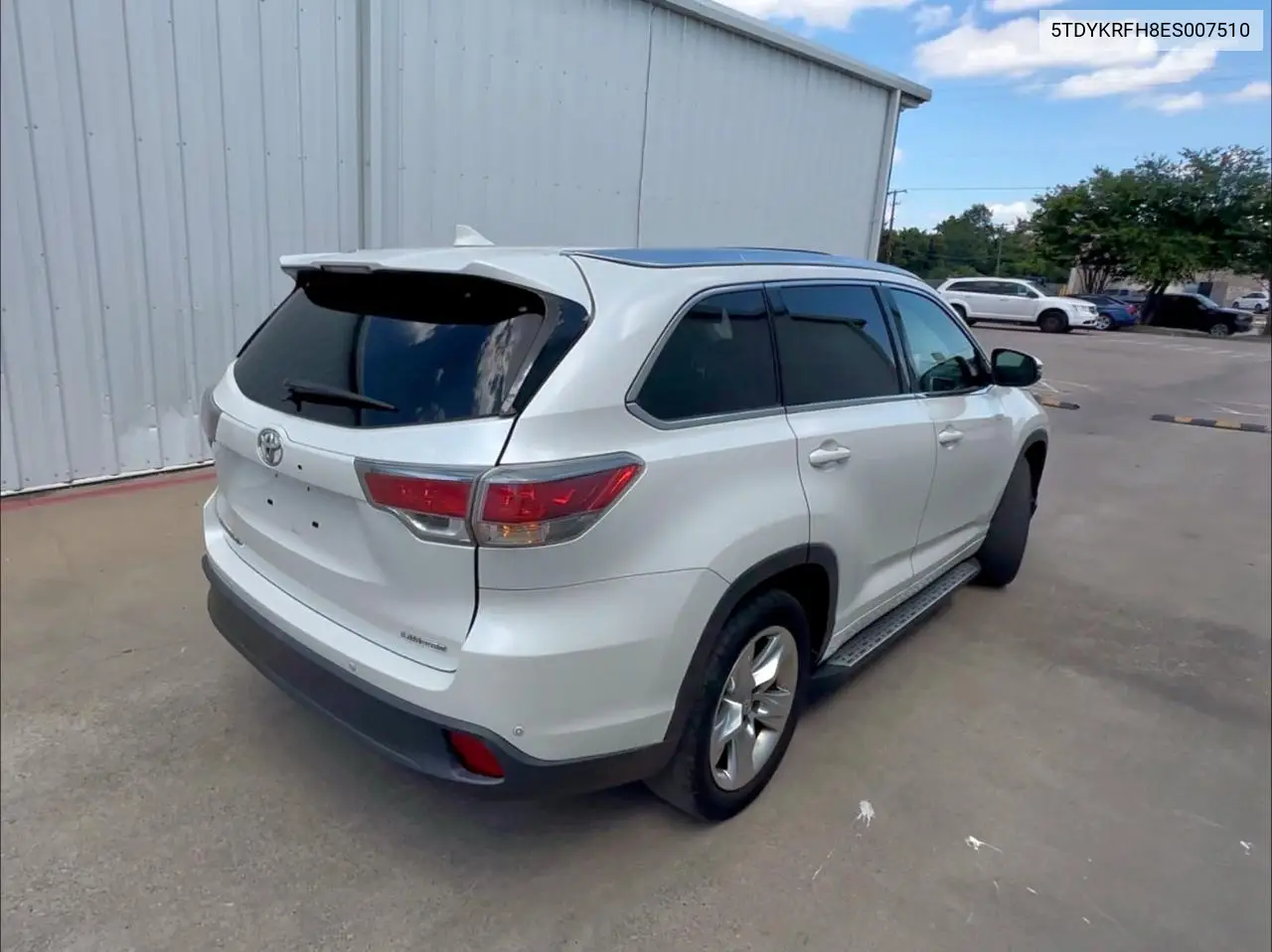 2014 Toyota Highlander Limited VIN: 5TDYKRFH8ES007510 Lot: 63150215