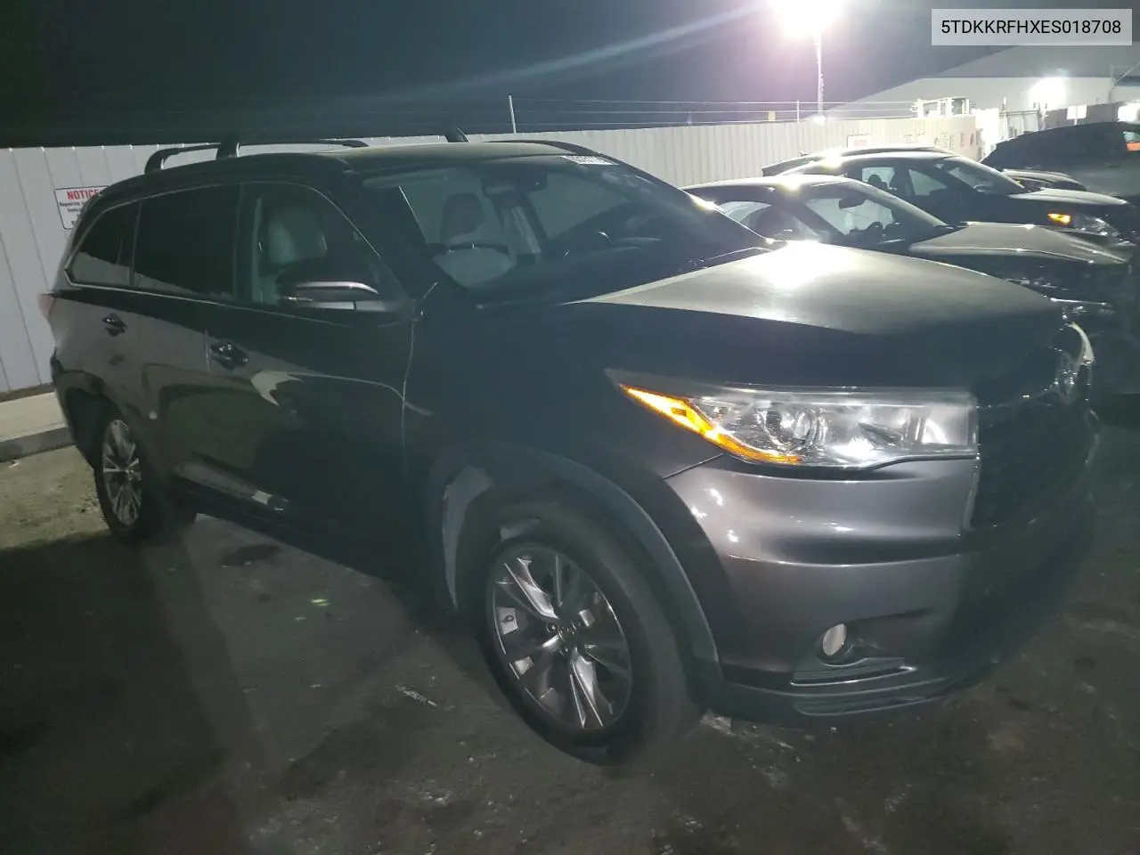 2014 Toyota Highlander Xle VIN: 5TDKKRFHXES018708 Lot: 63151125