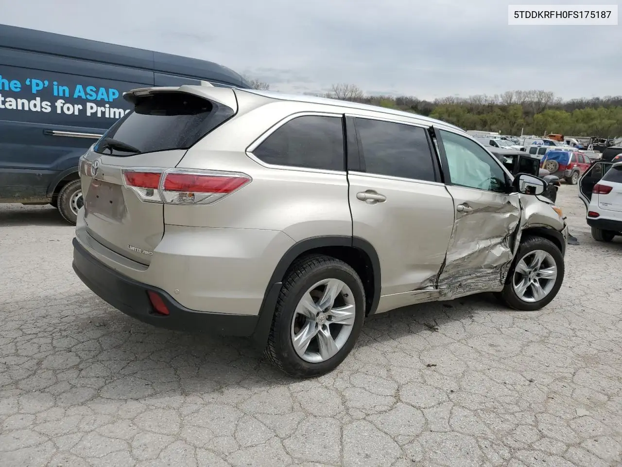 2015 Toyota Highlander Limited VIN: 5TDDKRFH0FS175187 Lot: 51847275