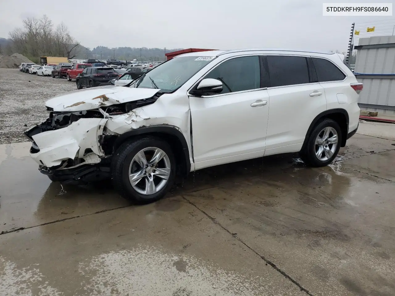 2015 Toyota Highlander Limited VIN: 5TDDKRFH9FS086640 Lot: 52096325