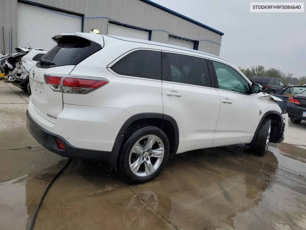 2015 Toyota Highlander Limited VIN: 5TDDKRFH9FS086640 Lot: 52096325