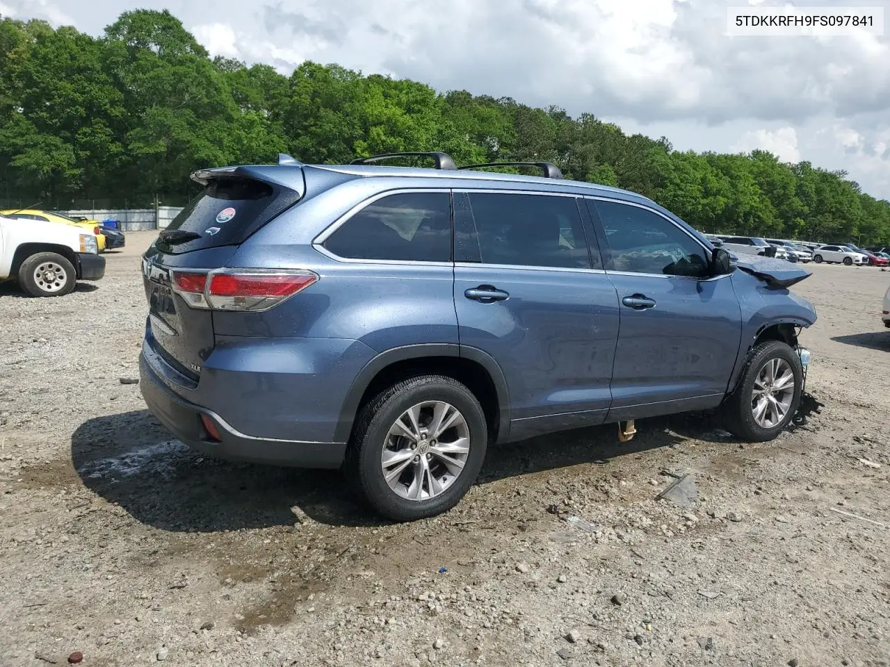 2015 Toyota Highlander Xle VIN: 5TDKKRFH9FS097841 Lot: 54375355