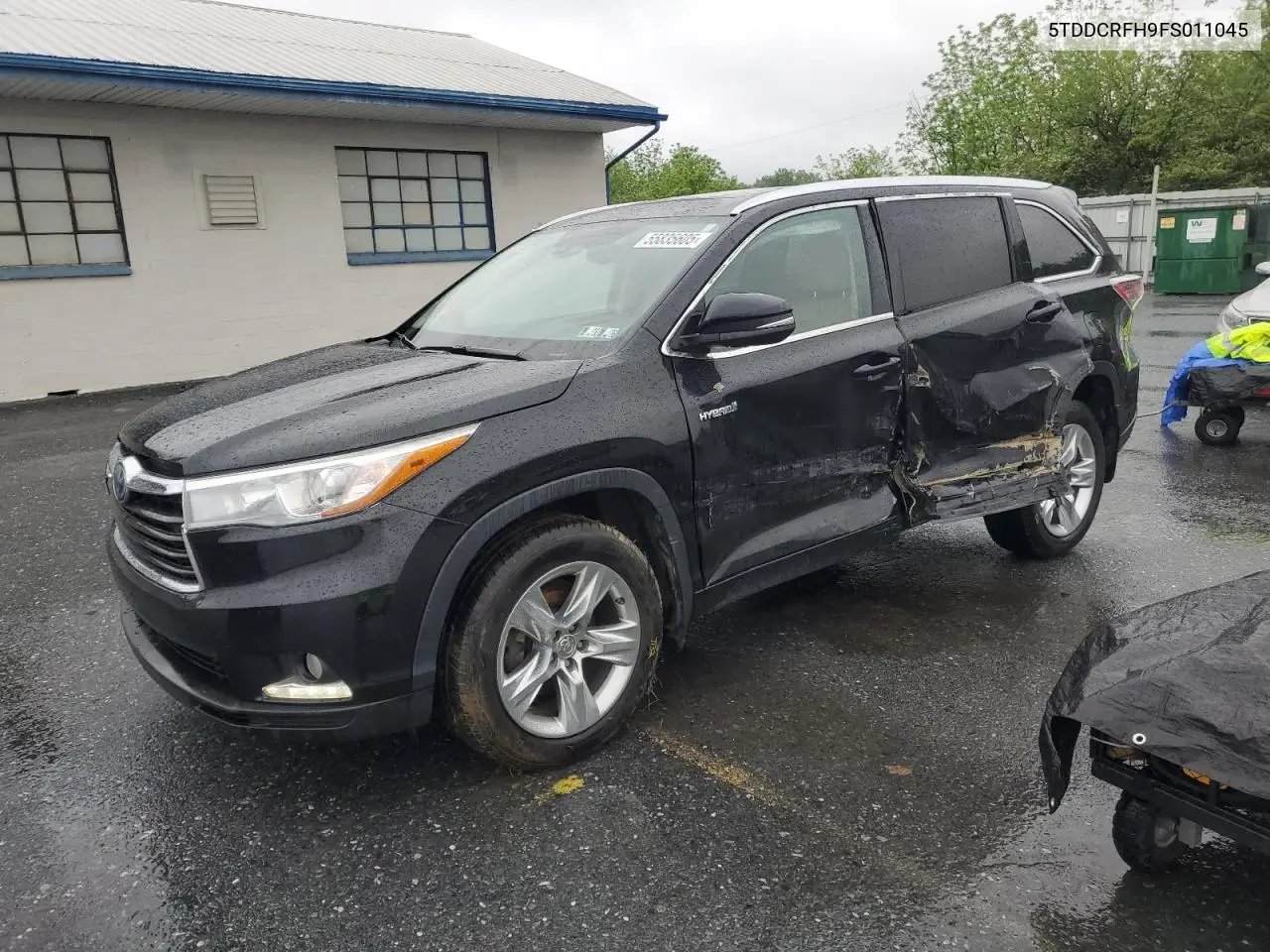 2015 Toyota Highlander Hybrid Limited VIN: 5TDDCRFH9FS011045 Lot: 55835605