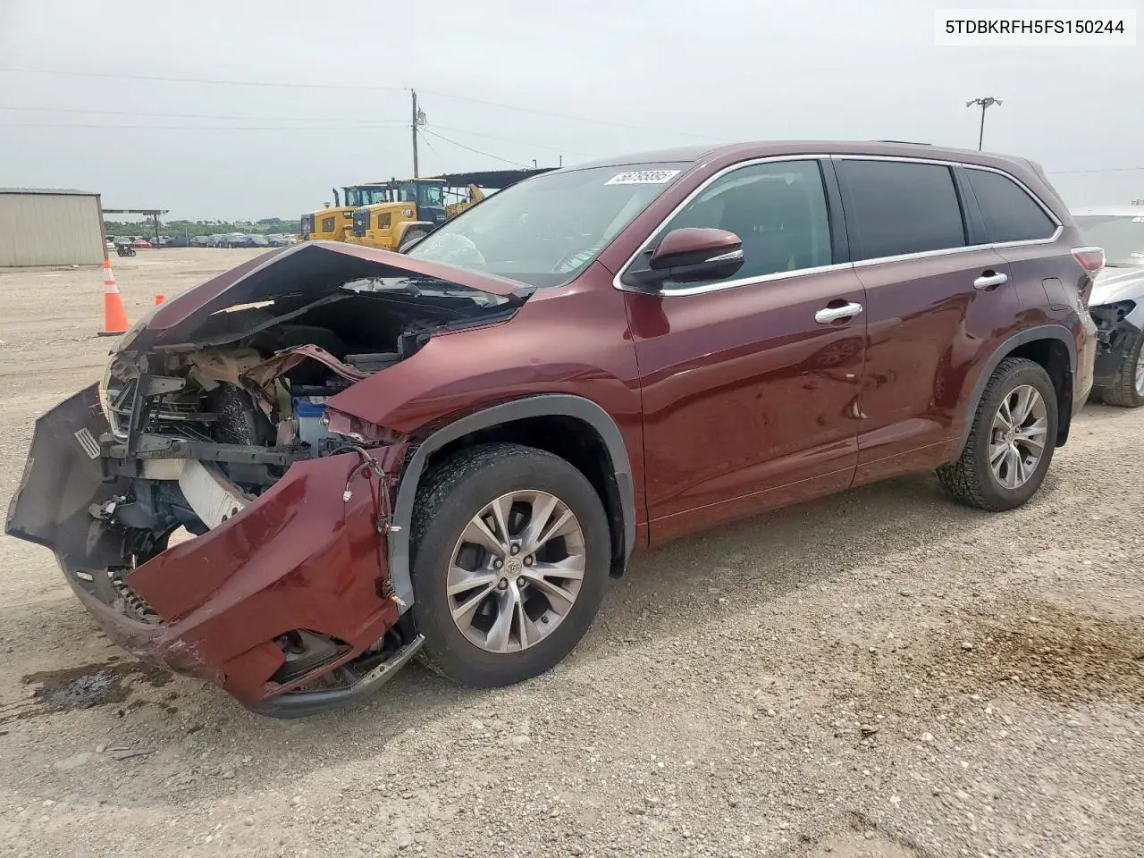 2015 Toyota Highlander Le VIN: 5TDBKRFH5FS150244 Lot: 56795895