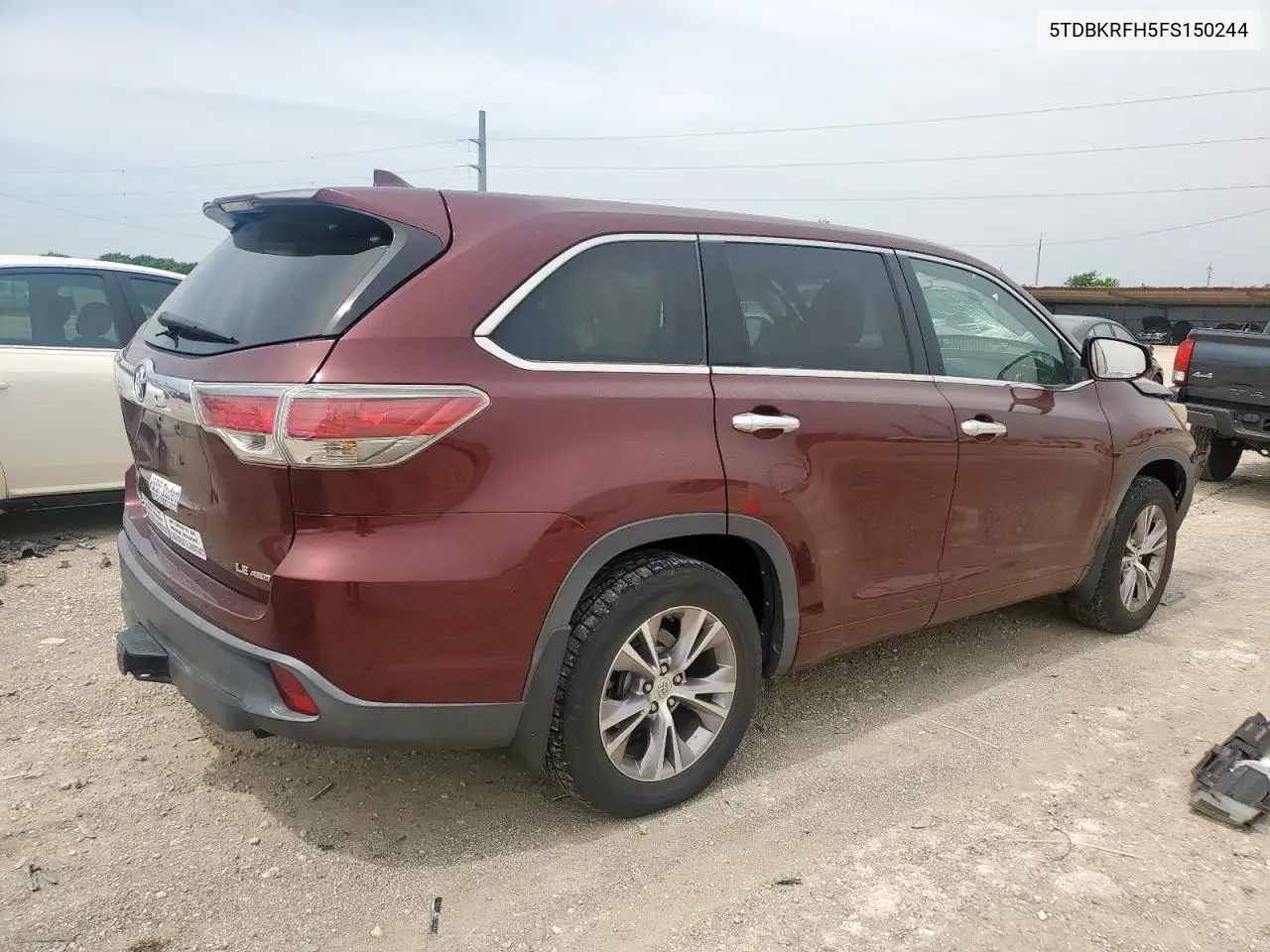2015 Toyota Highlander Le VIN: 5TDBKRFH5FS150244 Lot: 56795895