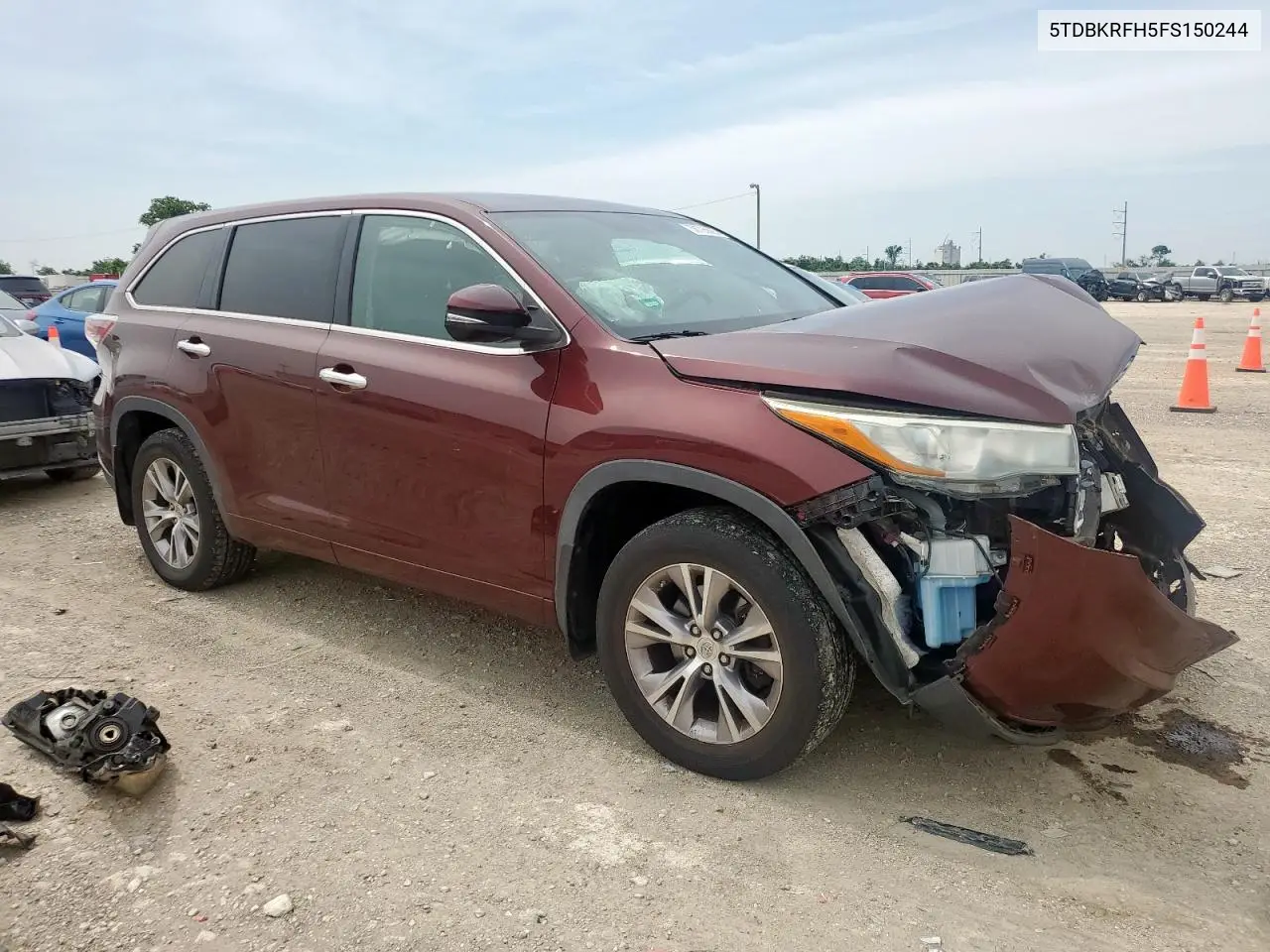 2015 Toyota Highlander Le VIN: 5TDBKRFH5FS150244 Lot: 56795895