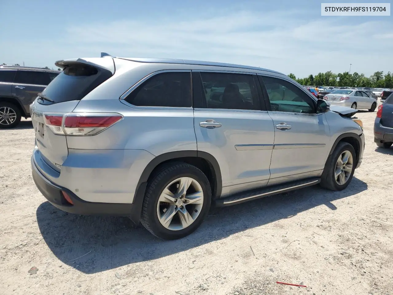 2015 Toyota Highlander Limited VIN: 5TDYKRFH9FS119704 Lot: 56801935