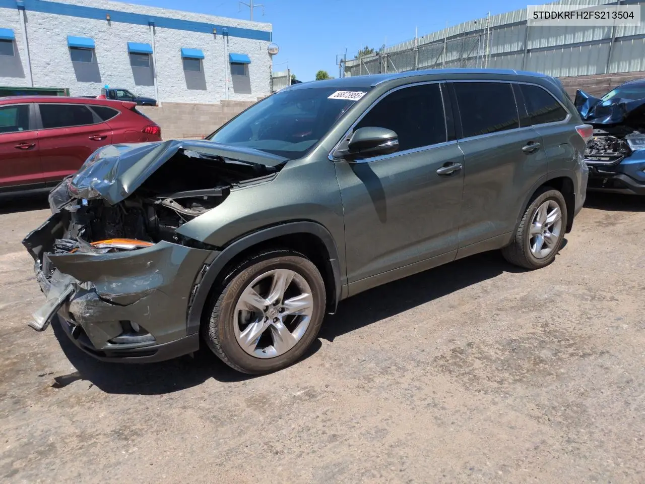 2015 Toyota Highlander Limited VIN: 5TDDKRFH2FS213504 Lot: 56873905