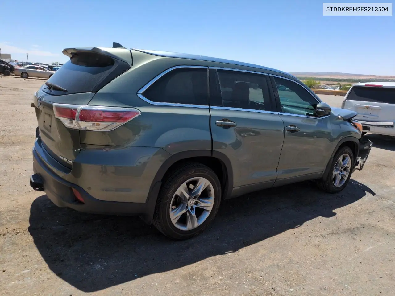 2015 Toyota Highlander Limited VIN: 5TDDKRFH2FS213504 Lot: 56873905