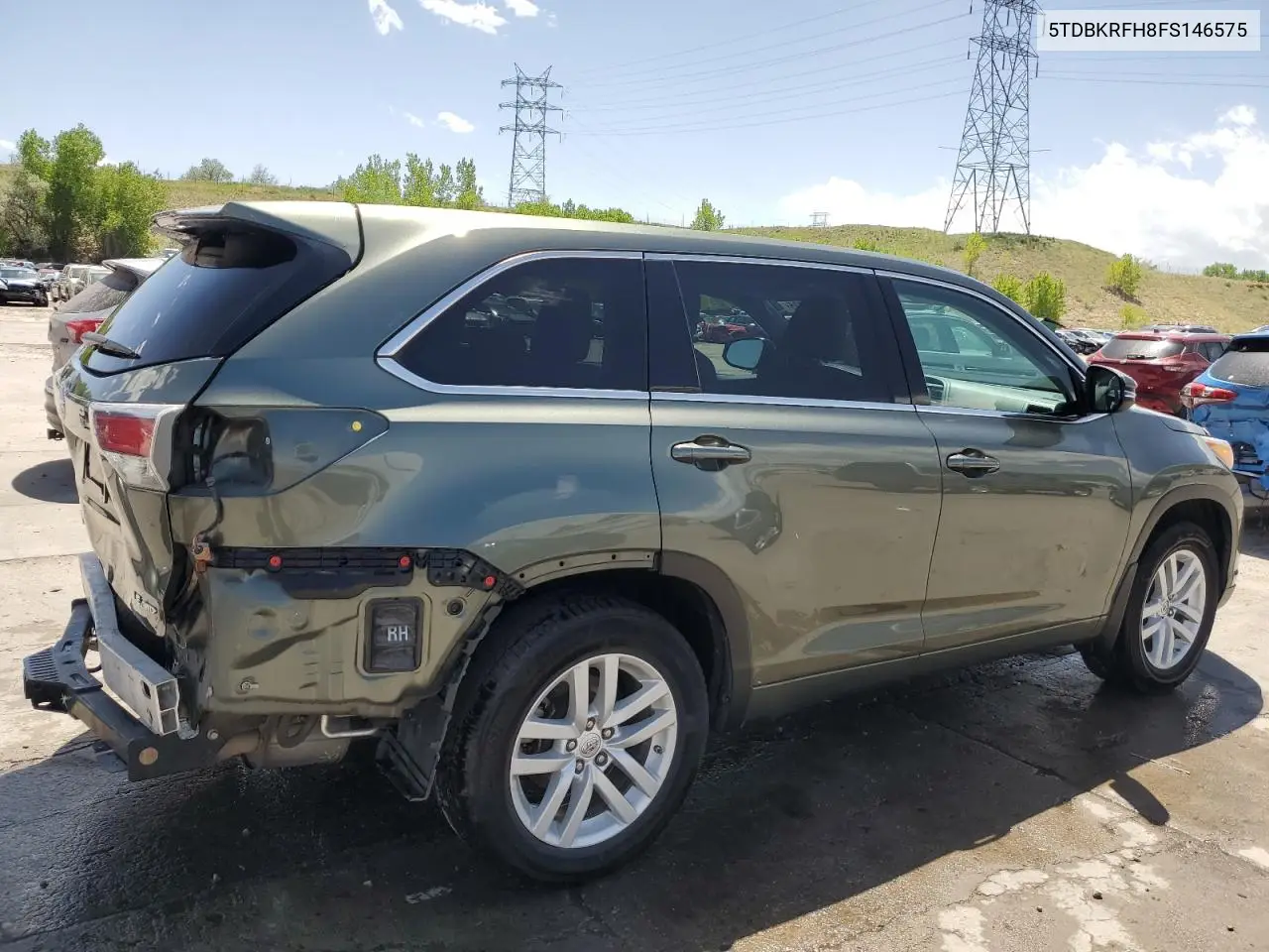 2015 Toyota Highlander Le VIN: 5TDBKRFH8FS146575 Lot: 56992035