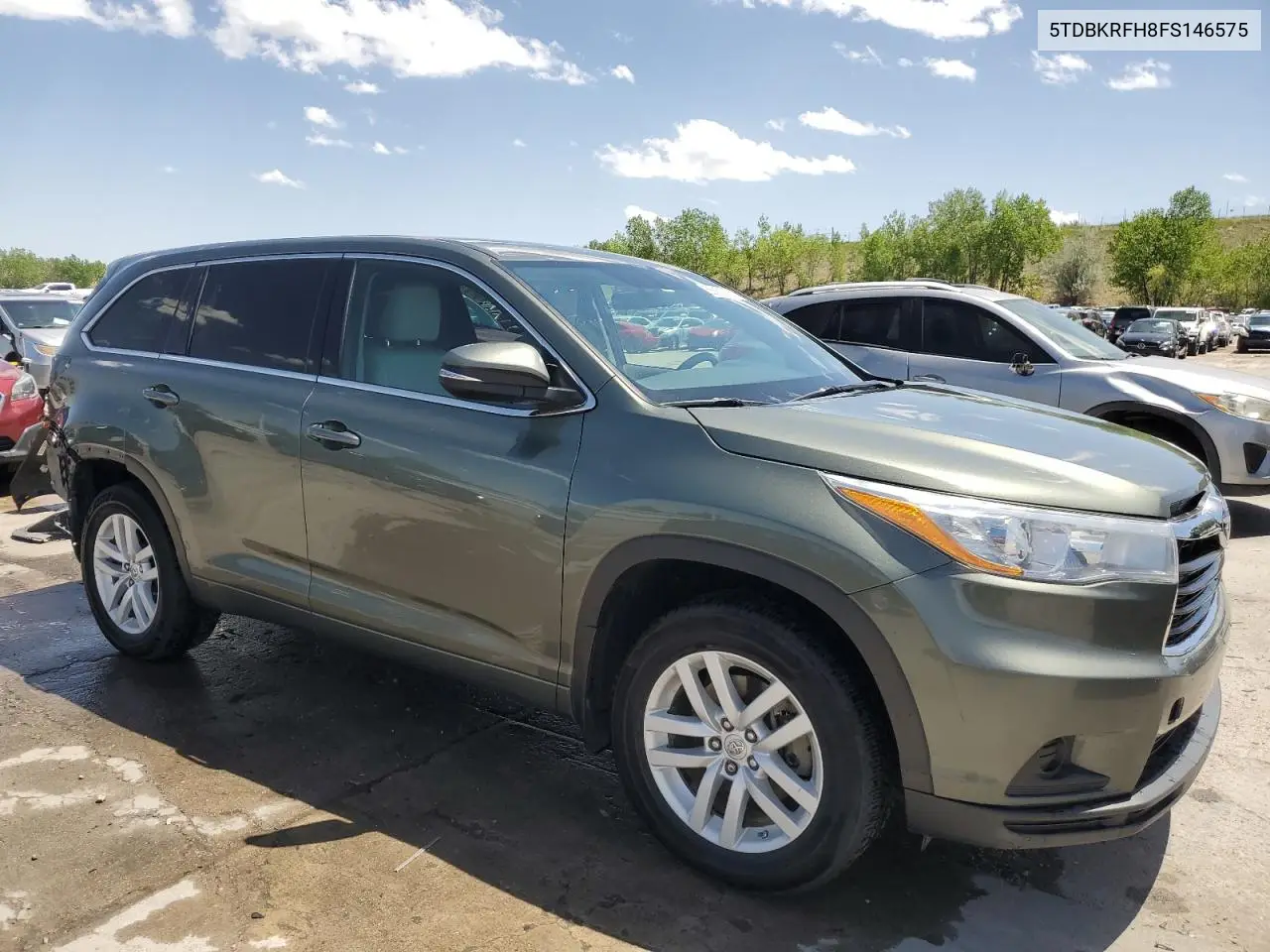 2015 Toyota Highlander Le VIN: 5TDBKRFH8FS146575 Lot: 56992035