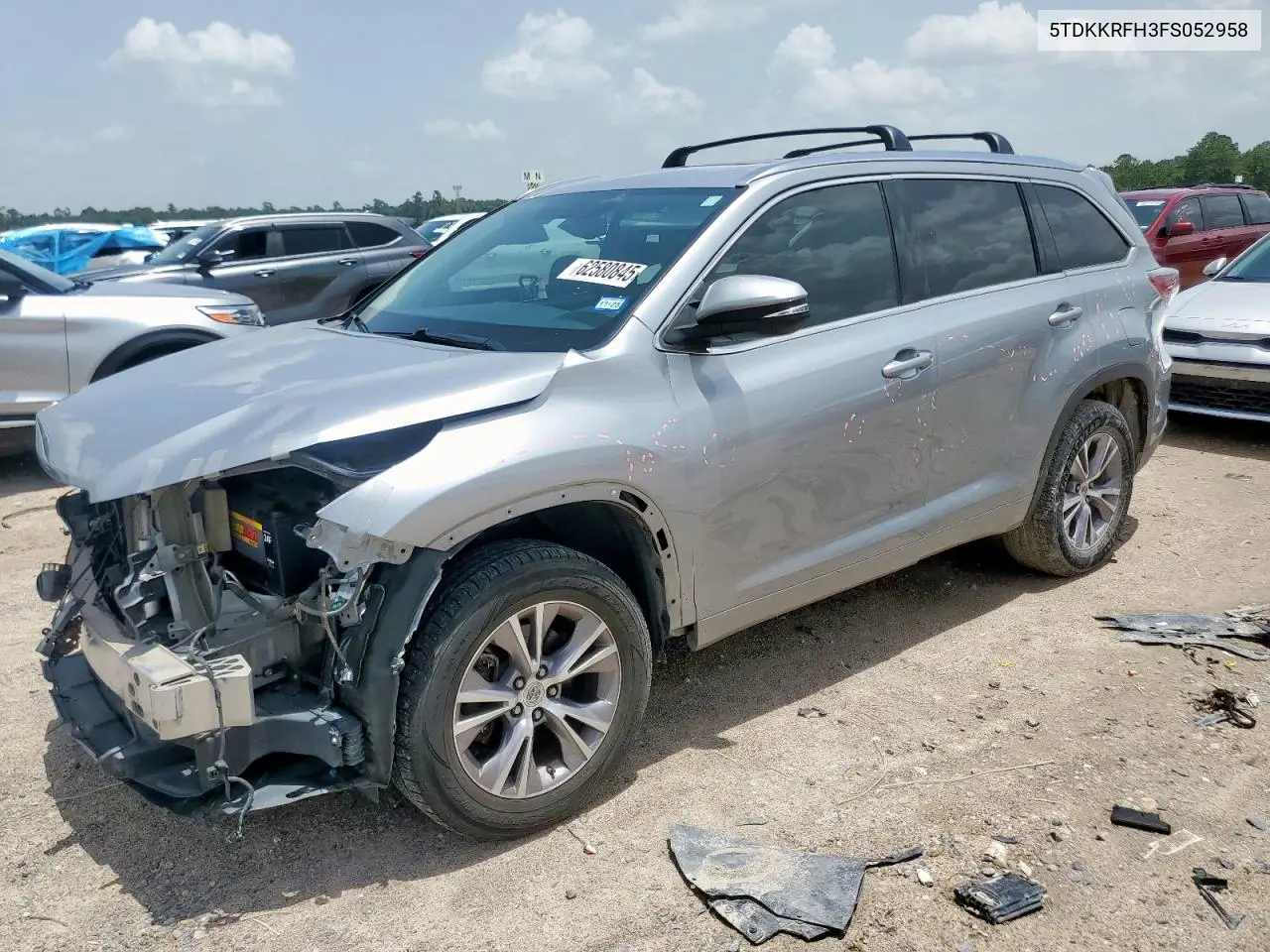 2015 Toyota Highlander Xle VIN: 5TDKKRFH3FS052958 Lot: 62580845