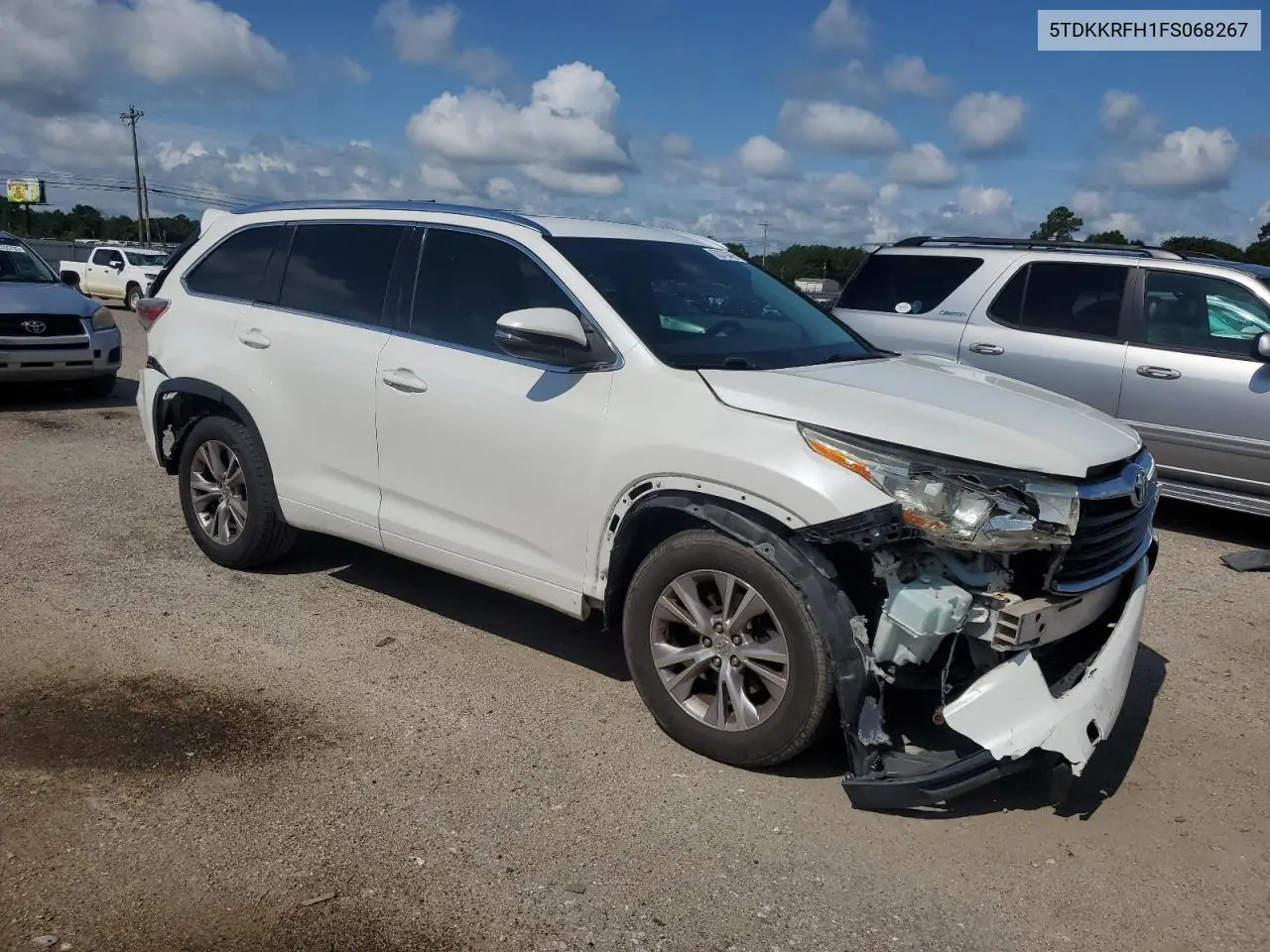 2015 Toyota Highlander Xle VIN: 5TDKKRFH1FS068267 Lot: 62879465