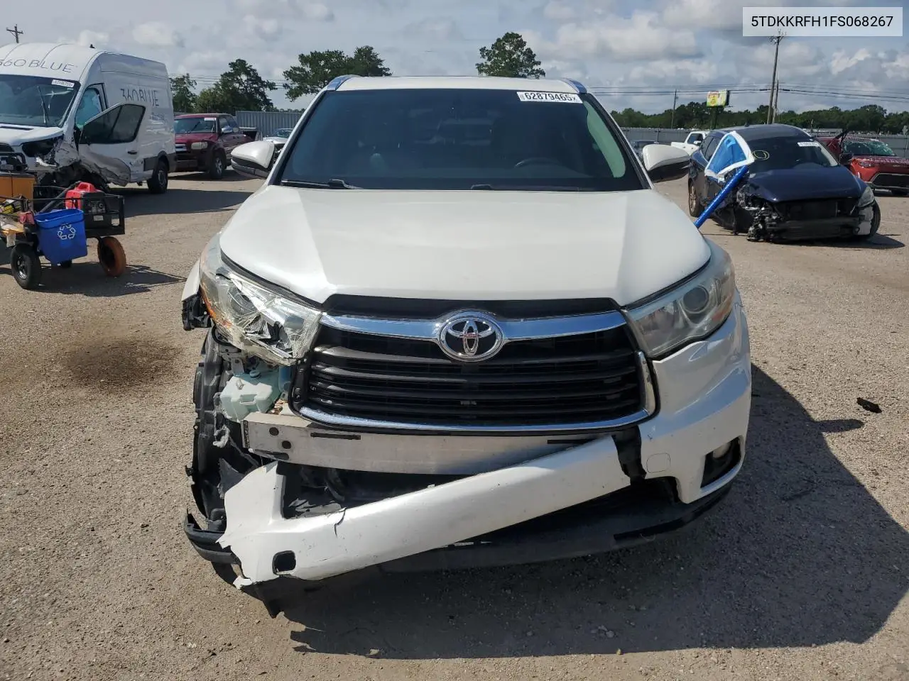 2015 Toyota Highlander Xle VIN: 5TDKKRFH1FS068267 Lot: 62879465