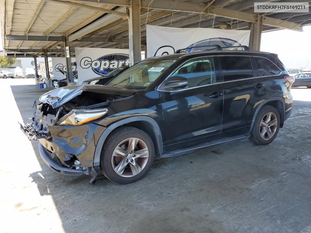 2015 Toyota Highlander Limited VIN: 5TDDKRFH7FS169211 Lot: 62900105