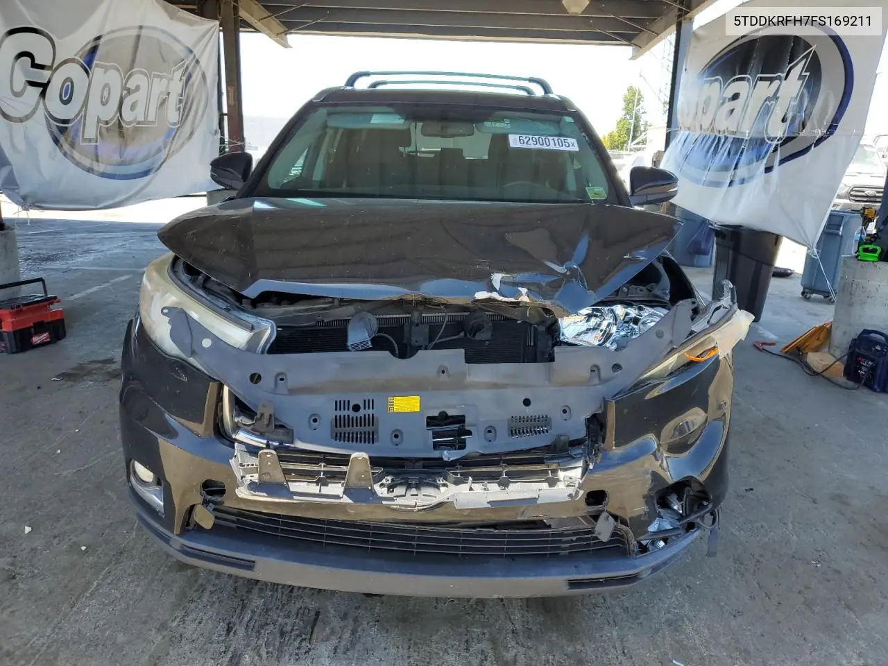 2015 Toyota Highlander Limited VIN: 5TDDKRFH7FS169211 Lot: 62900105