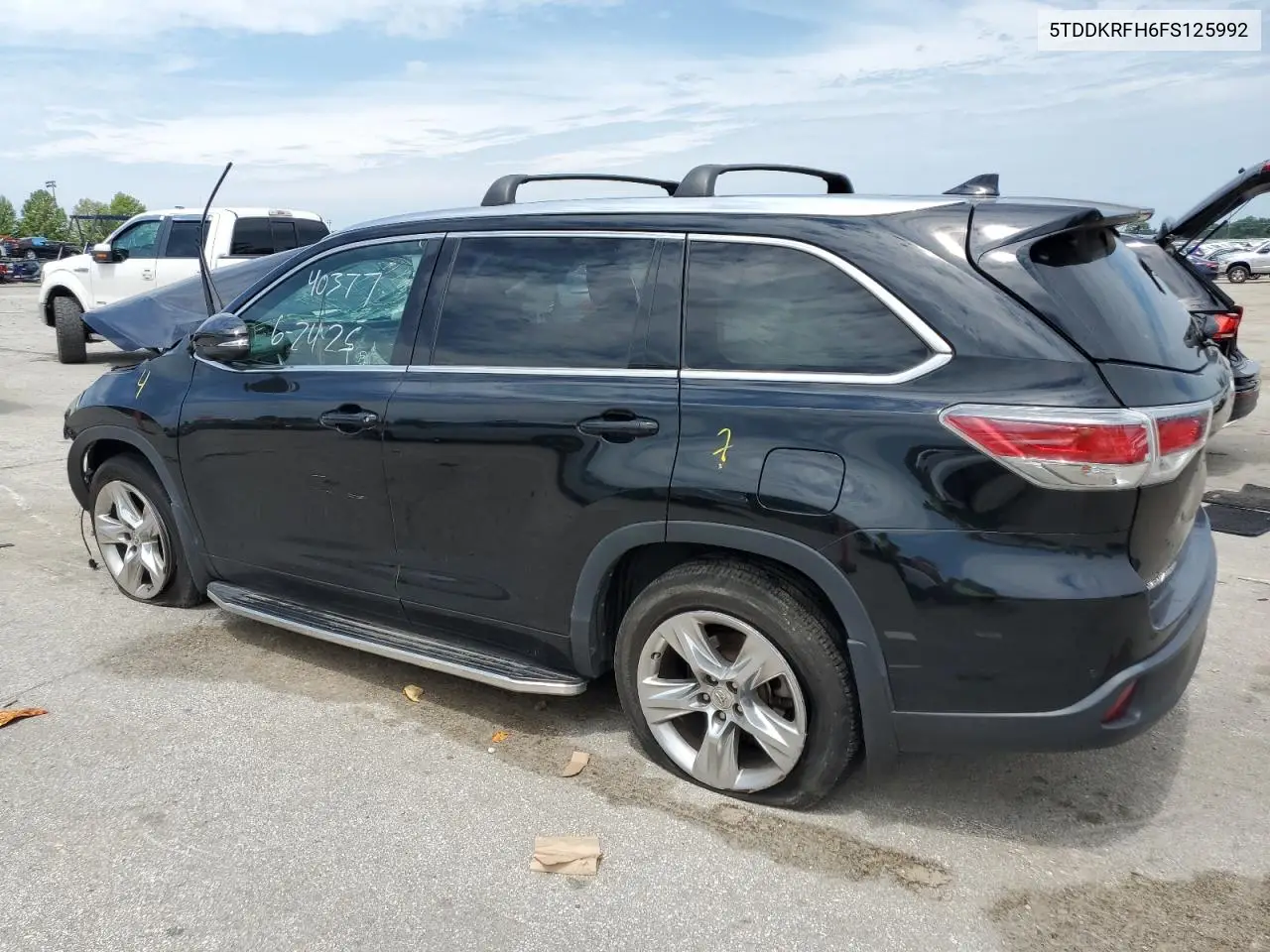 2015 Toyota Highlander Limited VIN: 5TDDKRFH6FS125992 Lot: 63055375